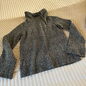 LOFT Charcoal Turtleneck Sweater